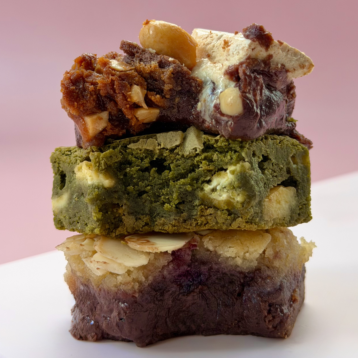 Snickers · Matcha Blondie · Bakewell Tart