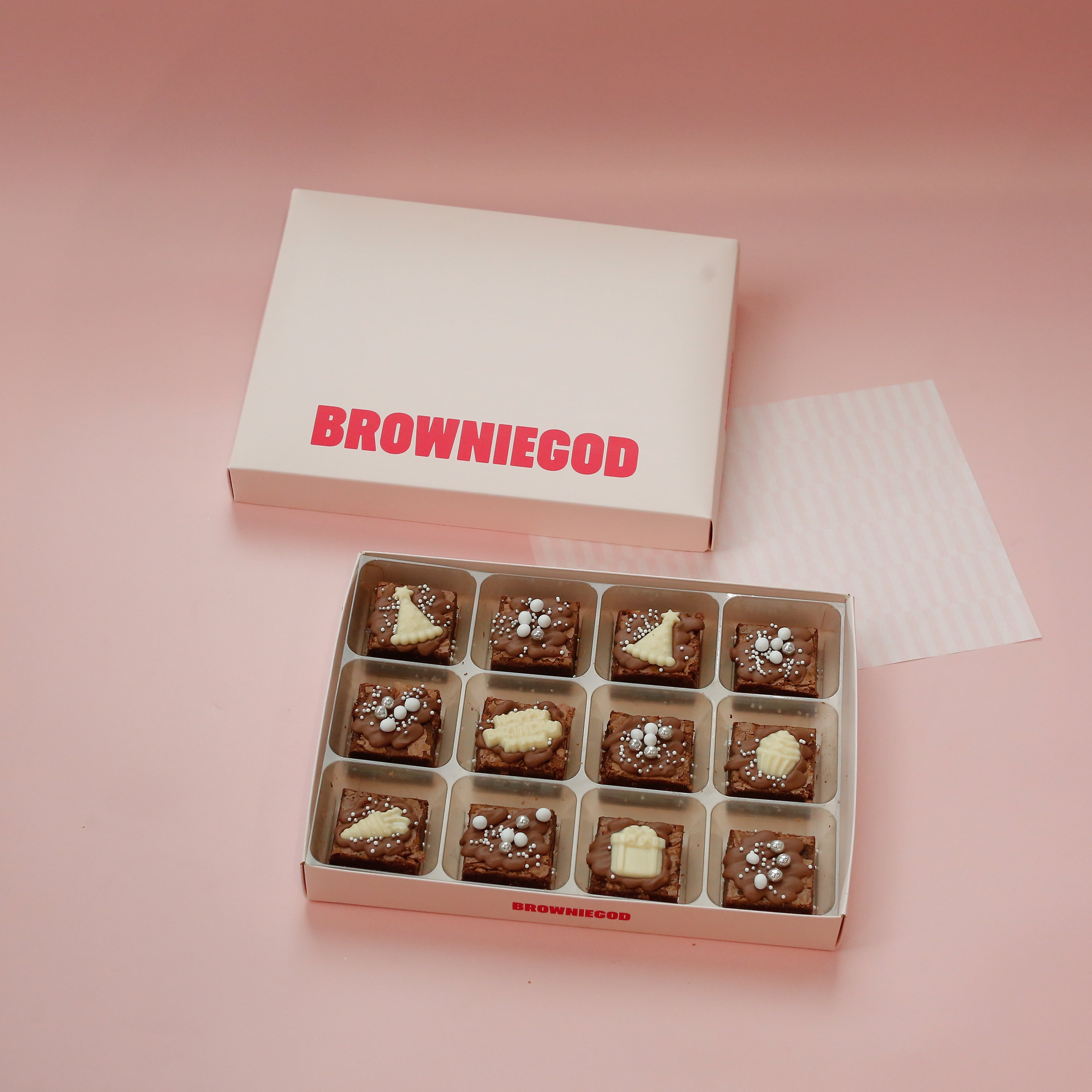 BIRTHDAY ICON BROWNIES - BOX OF 12 (REACHDESK)