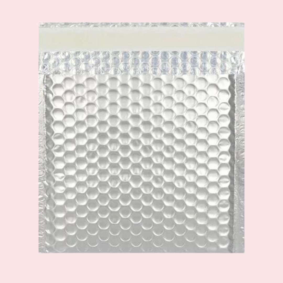 Matte Silver Padded Bubble Envelopes [Qty 100]
